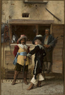 Choice of the sword by Antonio Paoletti — group oil painting wall art, Romanticism