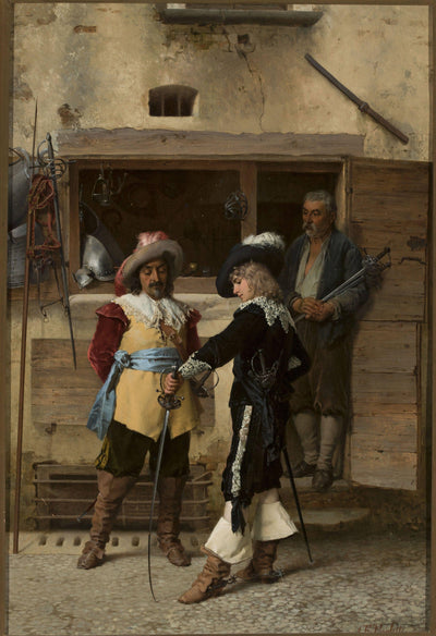 Choice of the sword by Antonio Paoletti — oil painting reproduction