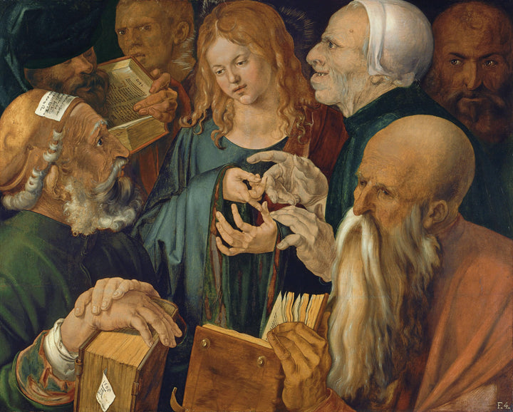 Christ among the Doctors by Albrecht Durer — hand-painted portrait oil painting reproduction on canvas