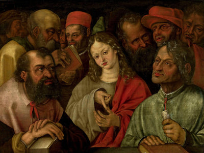 Christ Among the Doctors by Hans Hoffmann — oil painting reproduction
