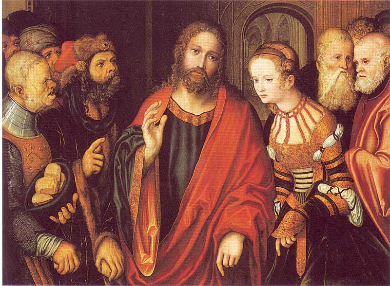 Christ and the Adulteress - Lucas Cranach the Elder