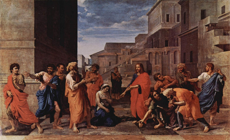 Christ and the Adulteress - Nicolas Poussin