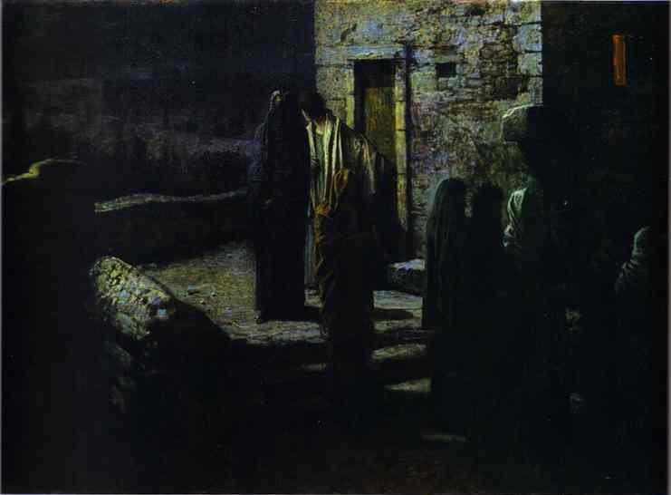 Christ and the Disciples Going out into the Garden of Gethsemane after the Last Supper - Nikolai Ge