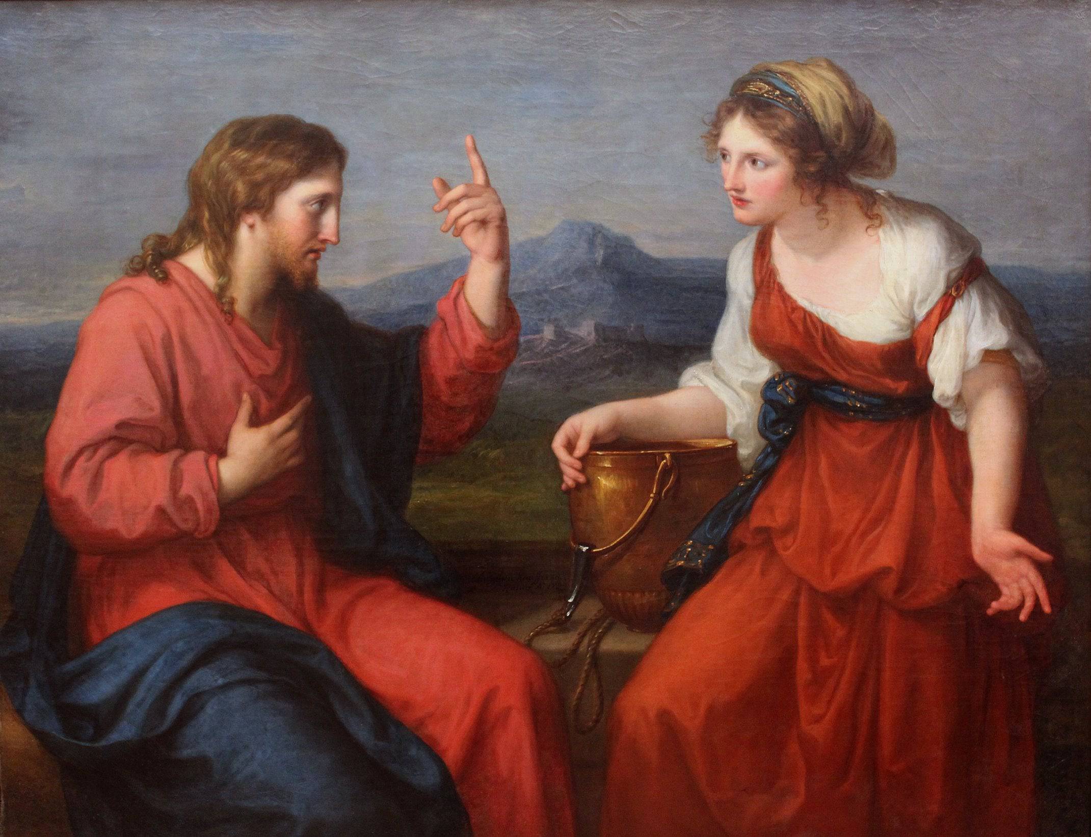 Christ and the Samaritan woman at the well - Angelica Kauffman