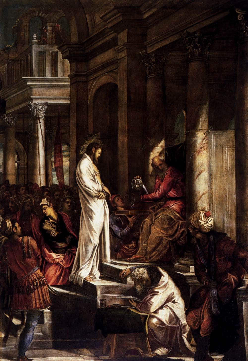 Christ before Pilate by Tintoretto — hand-painted cultural oil painting reproduction on canvas
