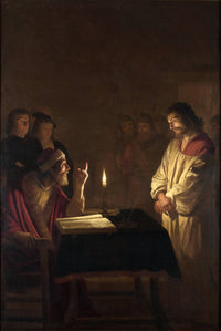 Christ Before the High Priest by Gerard van Honthorst — hand-painted cultural oil painting reproduction on canvas
