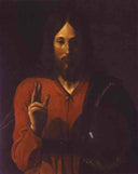 Christ Bénissant by Georges de la Tour — hand-painted portrait oil painting reproduction on canvas