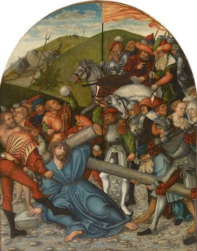 Christ Carrying the Cross by Lucas Cranach the Elder — hand-painted cultural oil painting reproduction on canvas