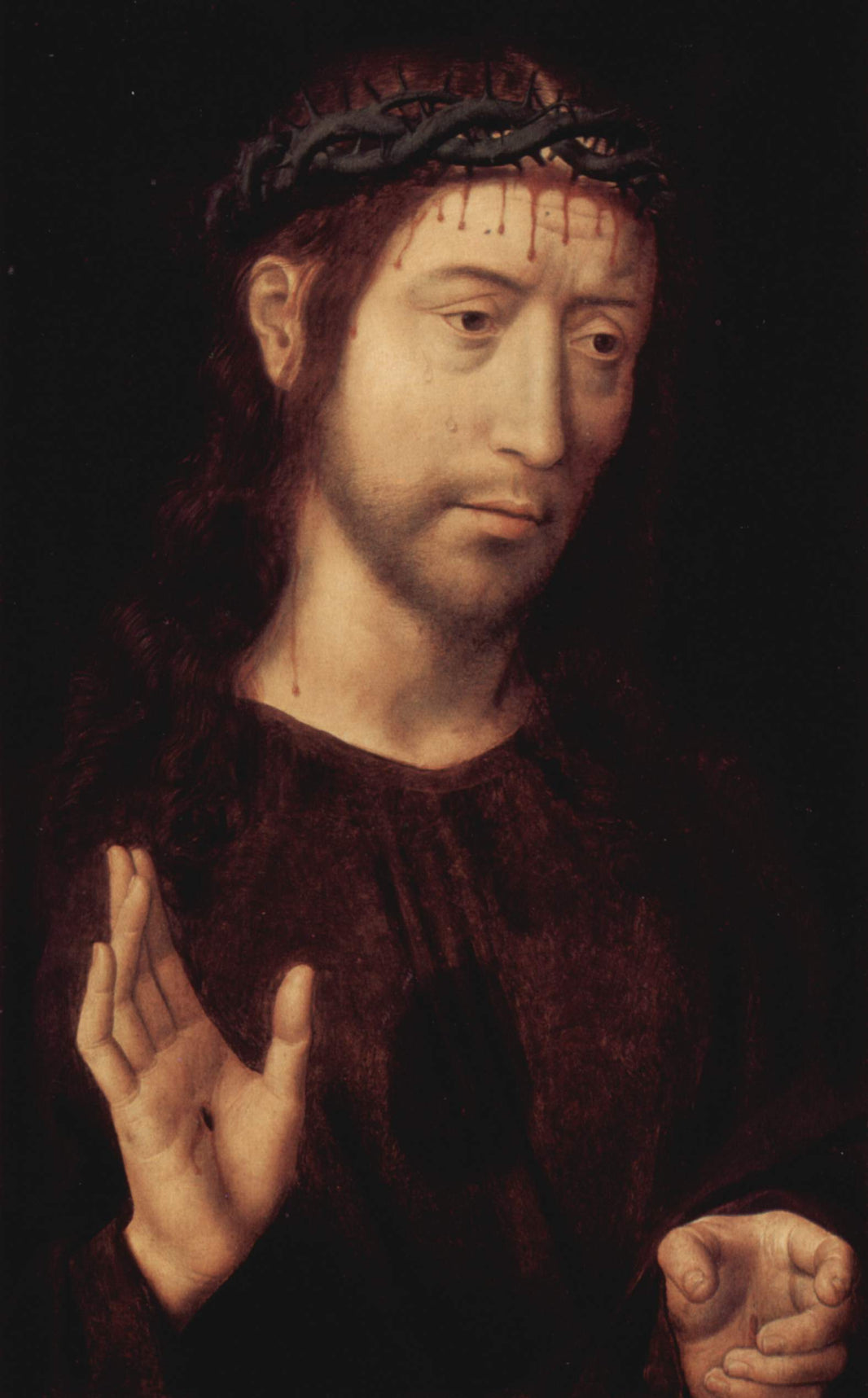 Christ crowned with thorns by Hans Memling — hand-painted portrait oil painting reproduction on canvas