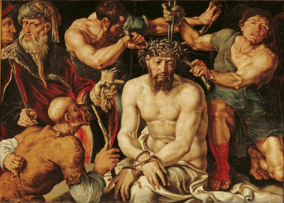 Christ crowned with thorns in living room