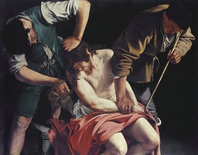 Christ crowned with Thorns by Orazio Gentileschi — hand-painted portrait oil painting reproduction on canvas
