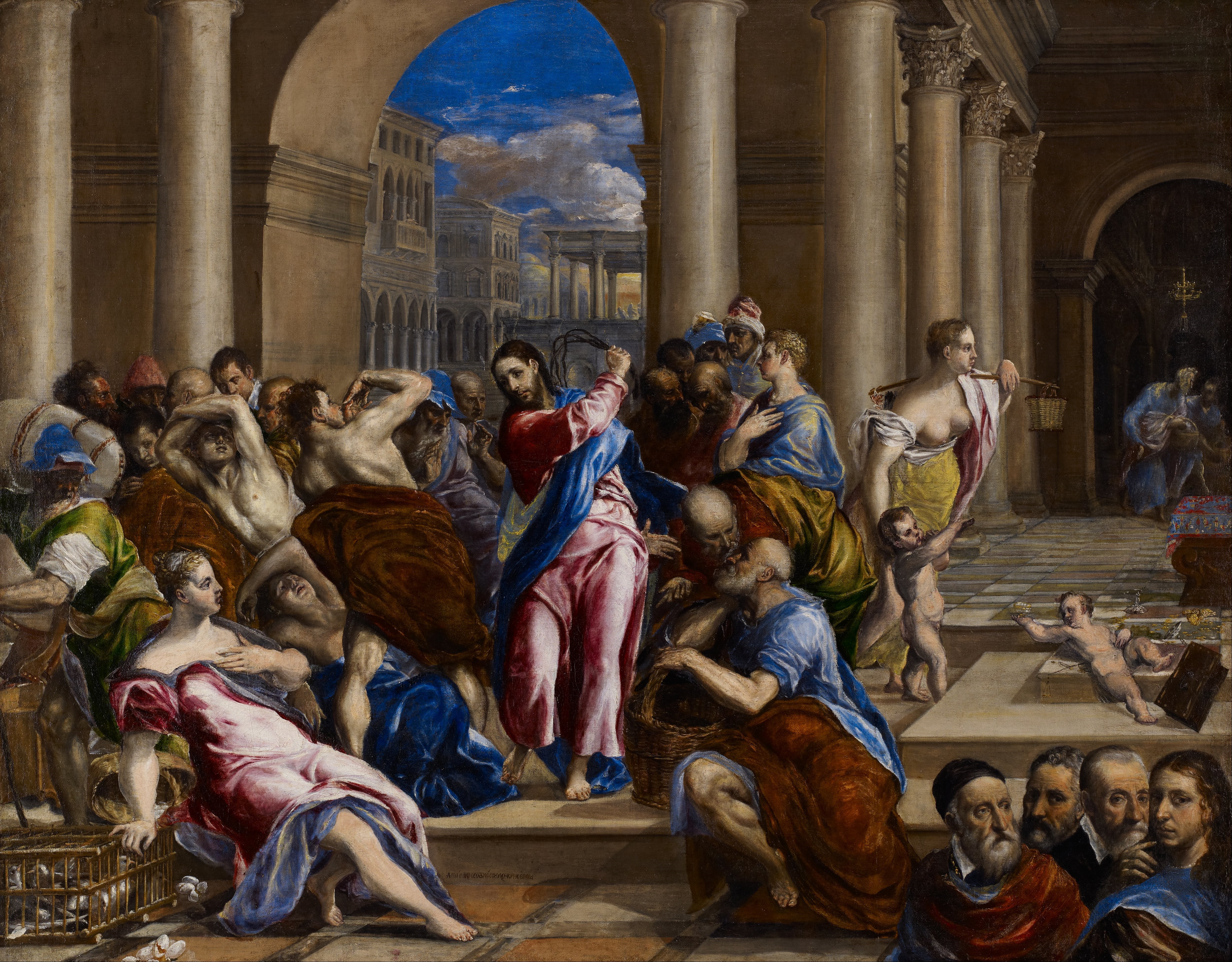 Christ driving the Traders from the Temple - El Greco