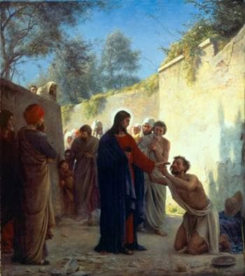 Christ Healing by Carl Bloch — oil painting reproduction