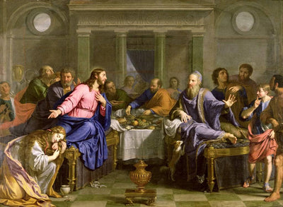 Christ in the House of Simon the Pharisee by Philippe de Champaigne — oil painting reproduction