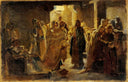 Christ in the synagogue by Nikolai Ge — hand-painted cultural oil painting reproduction on canvas