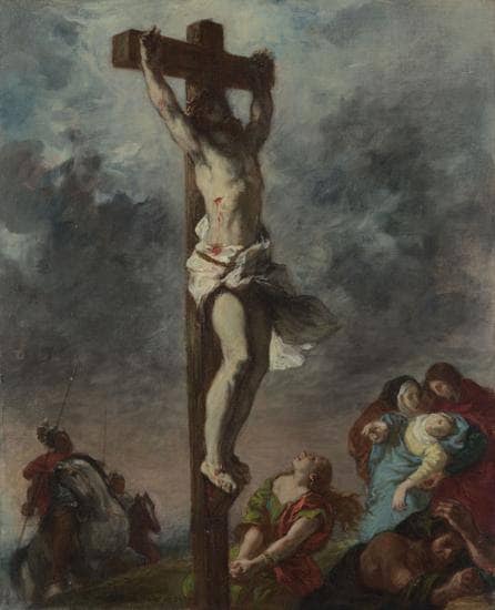 Christ on the Cross by Eugene Delacroix — hand-painted cultural oil painting reproduction on canvas