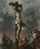 Christ on the Cross by Eugene Delacroix — religion oil painting wall art, Romanticism