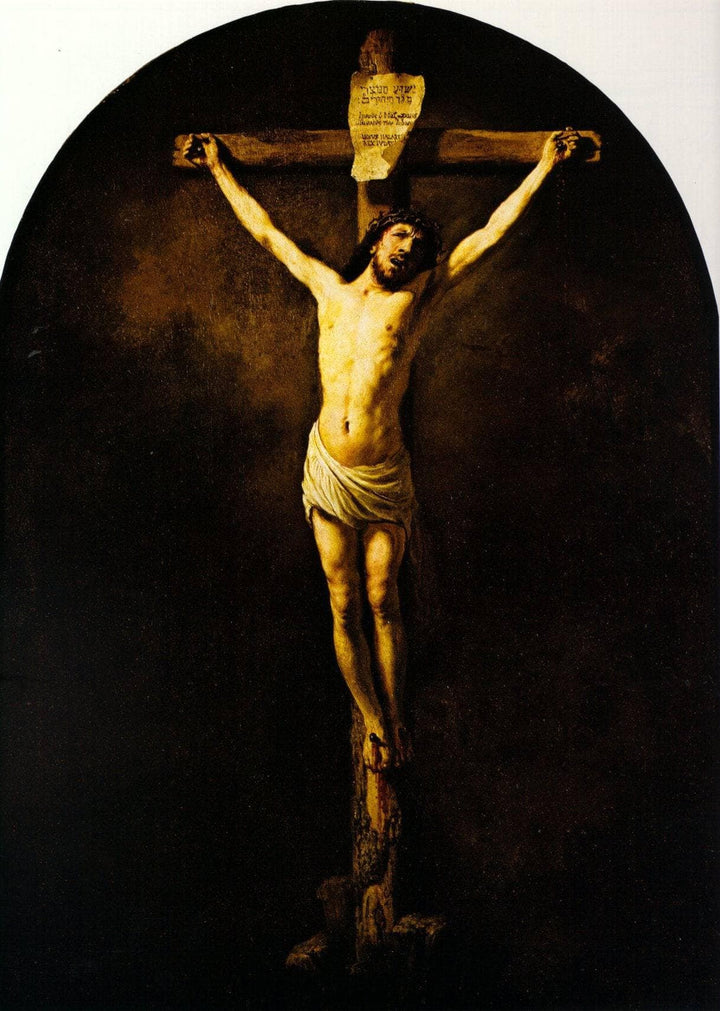 Christ on the Cross by Rembrandt — hand-painted cultural oil painting reproduction on canvas