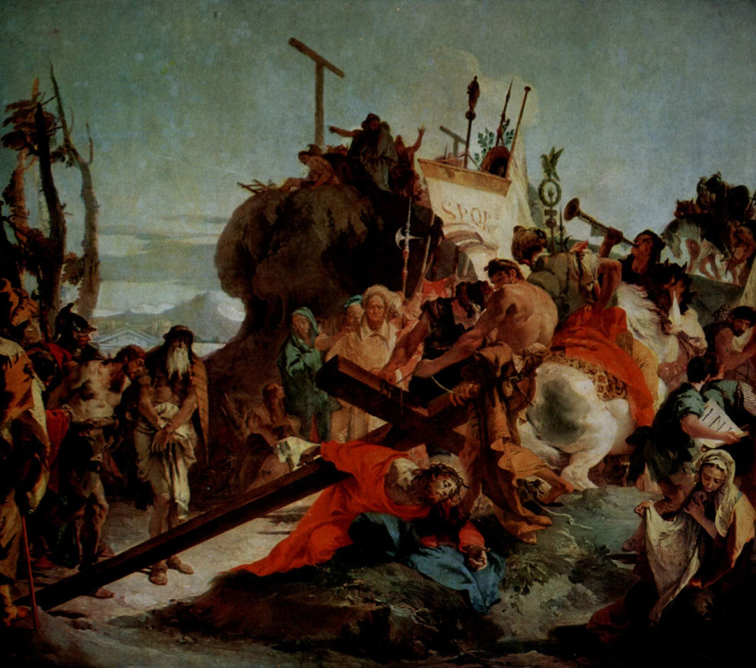 Christ on the Road to Calvary by Giovanni Battista Tiepolo — hand-painted cultural oil painting reproduction on canvas