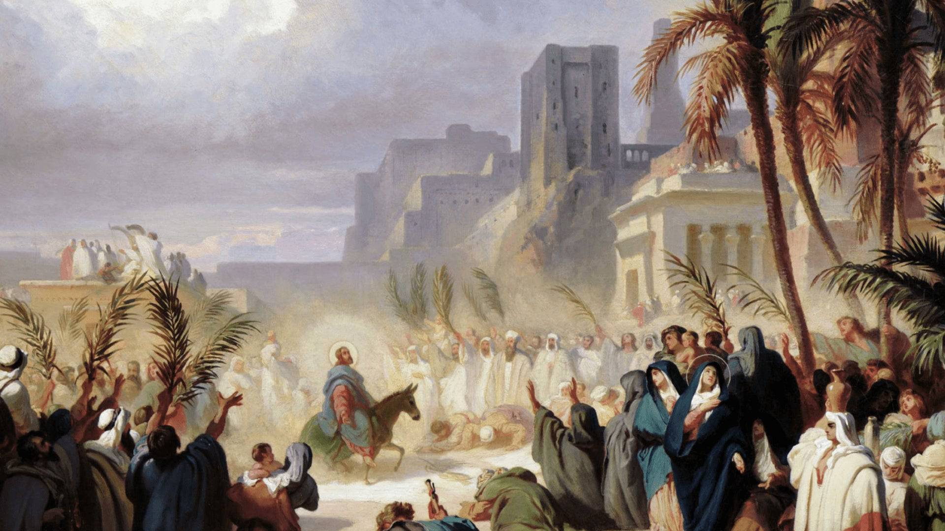 Christ's triumphal entry into Jerusalem - Félix Louis Leullier