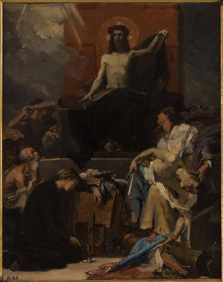 Christ the Redeemer, Christ calls the afflicted to himself (Sketch) by Albert Maignan — hand-painted cultural oil painting reproduction on canvas