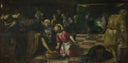 Christ washing the Feet of the Disciples by Tintoretto, religion oil painting wall art, Mannerism Late Renaissance