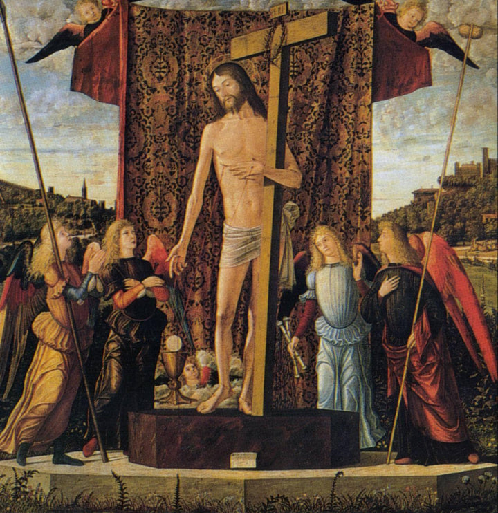 Christ with the Symbols of the Passion Surrounded by Angels by Vittore Carpaccio — hand-painted cultural oil painting reproduction on canvas