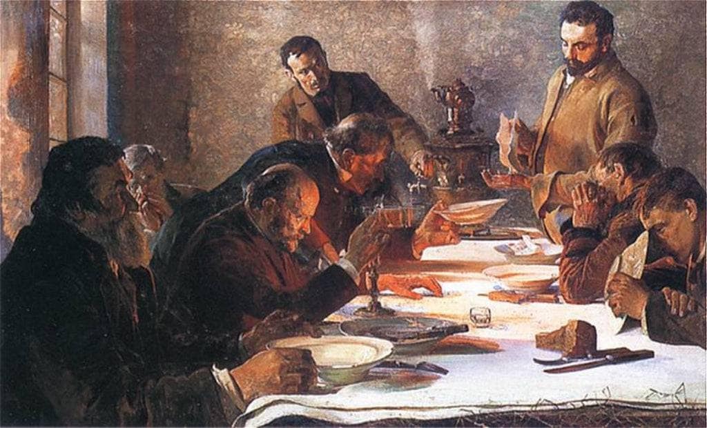Christmas Eve in Siberia by Jacek Malczewski — hand-painted portrait oil painting reproduction on canvas