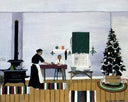 Christmas Morning, Breakfast by Horace Pippin — life oil painting wall art, Naïve Art Primitivism