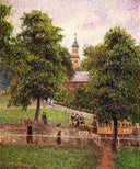 Church at Kew by Camille Pissarro — urban oil painting wall art, Impressionism