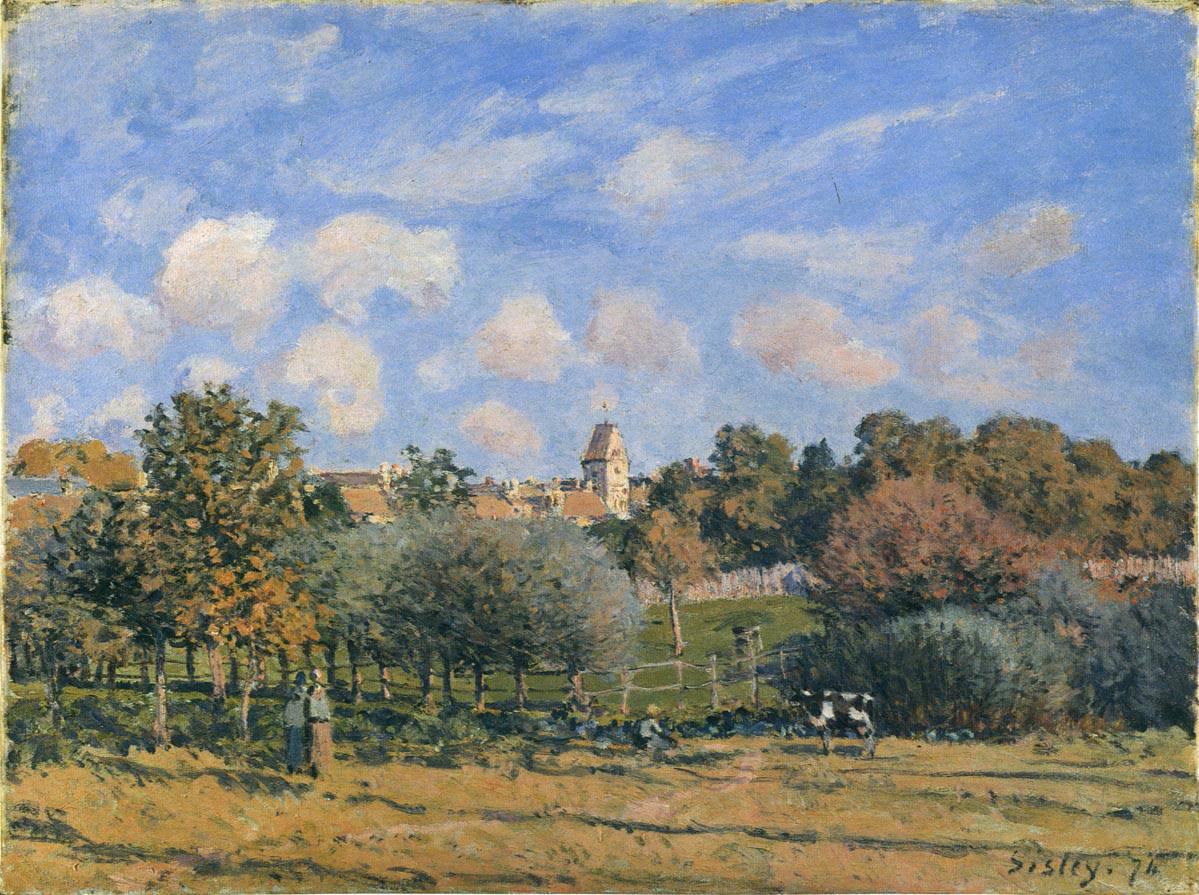 Church at Noisy Le Roi in Autumn - Alfred Sisley