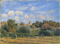 Church at Noisy Le Roi in Autumn by Alfred Sisley — hand-painted botanical oil painting reproduction on canvas