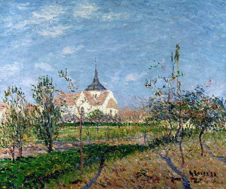 Church at Notre Dame at Vaudreuil by Gustave Loiseau — hand-painted botanical oil painting reproduction on canvas