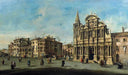 Church of Santa-Maria Zobenigo by Francesco Guardi — hand-painted architectural oil painting reproduction on canvas