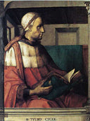 Cicerone by Justus van Gent — male oil painting wall art, Northern Renaissance