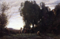 Circle of Nymphs, Morning by Camille Corot — hand-painted botanical oil painting reproduction on canvas