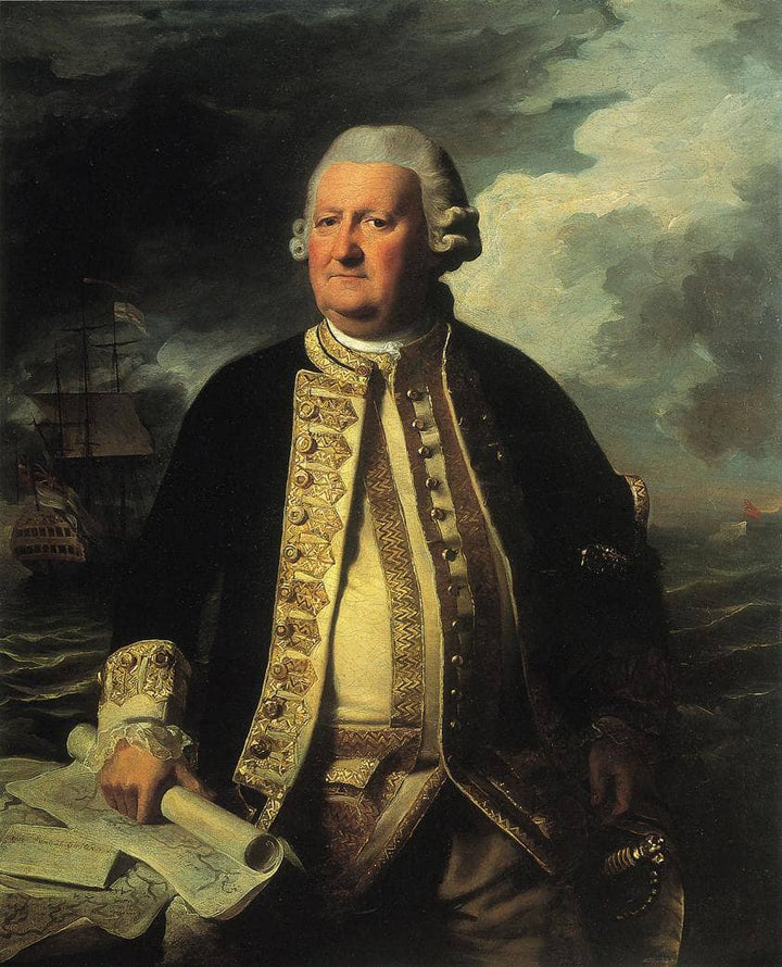 Clark Gayton, Admiral of the White by John Singleton Copley — hand-painted portrait oil painting reproduction on canvas