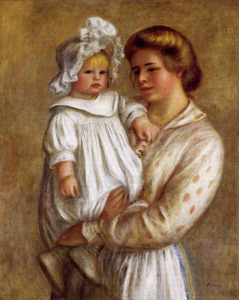 Claude and Renee (Claude) by Pierre-Auguste Renoir — hand-painted portrait oil painting reproduction on canvas
