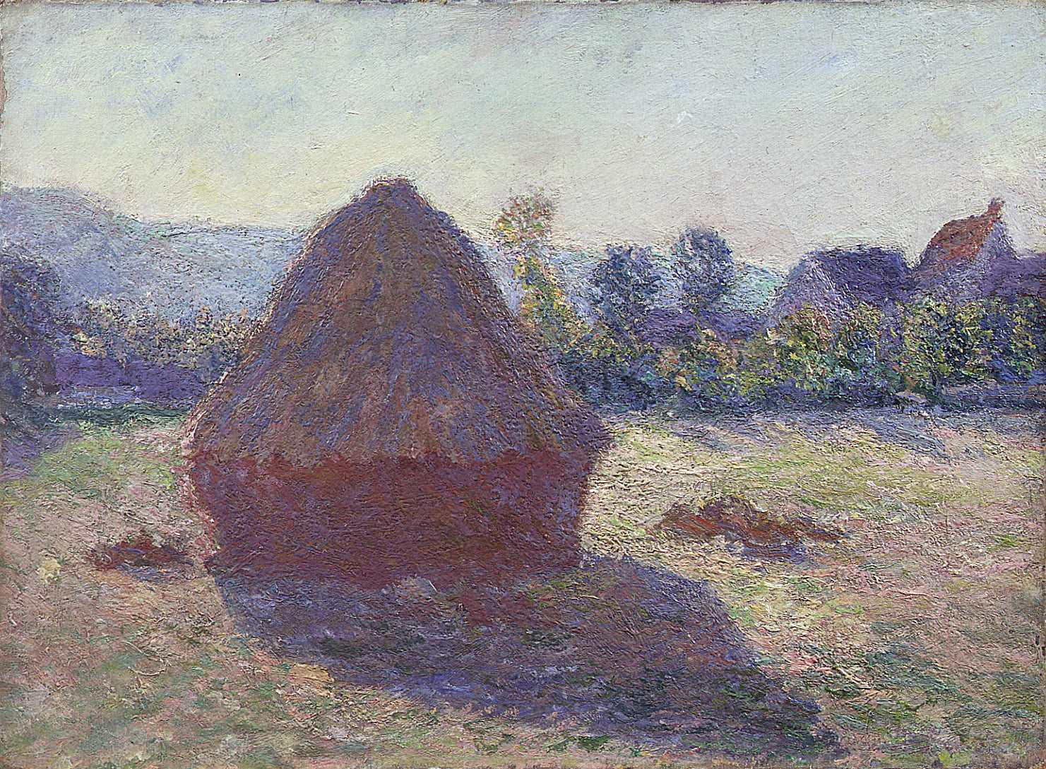 A Haystack in the Evening Sun - Claude Monet