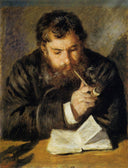 Claude Monet (The Reader) by Pierre-Auguste Renoir — hand-painted portrait oil painting reproduction on canvas