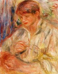 Claude Renoir Potting by Pierre-Auguste Renoir — hand-painted portrait oil painting reproduction on canvas
