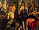 Claudia Girls by Jose Gutierrez Solana — group oil painting wall art, Expressionism