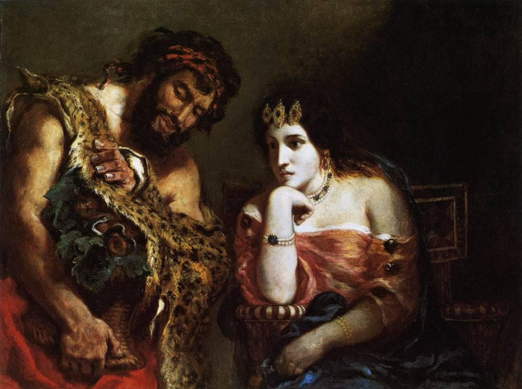 Cleopatra and the Peasant by Eugene Delacroix — hand-painted cultural oil painting reproduction on canvas