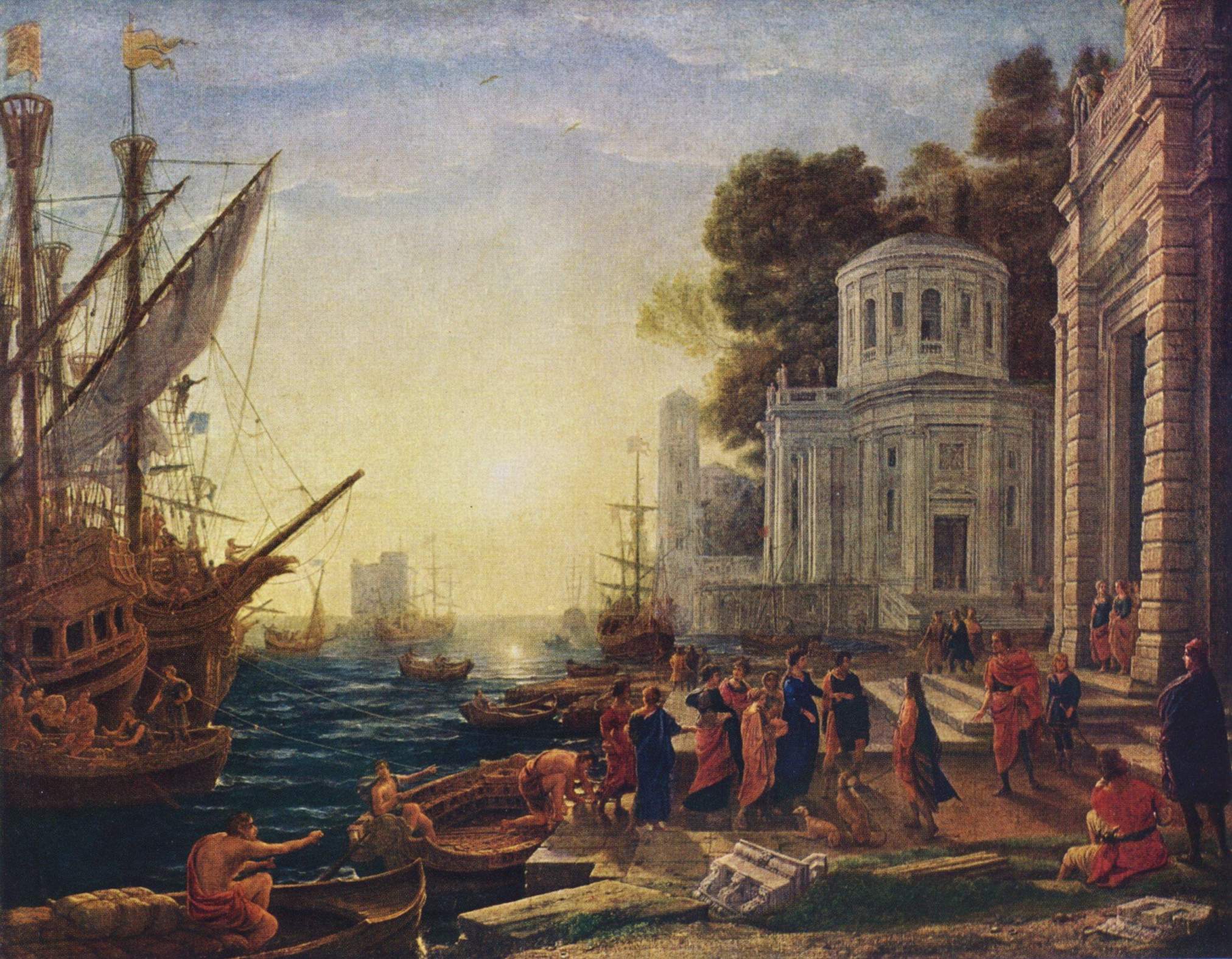 Cleopatra Disembarking at Tarsus - Claude Lorrain