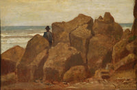 Cliff by Vincenzo Cabianca — hand-painted landscape oil painting reproduction on canvas