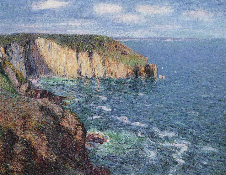 Cliffs at Cape Frehel by Gustave Loiseau — hand-painted landscape oil painting reproduction on canvas