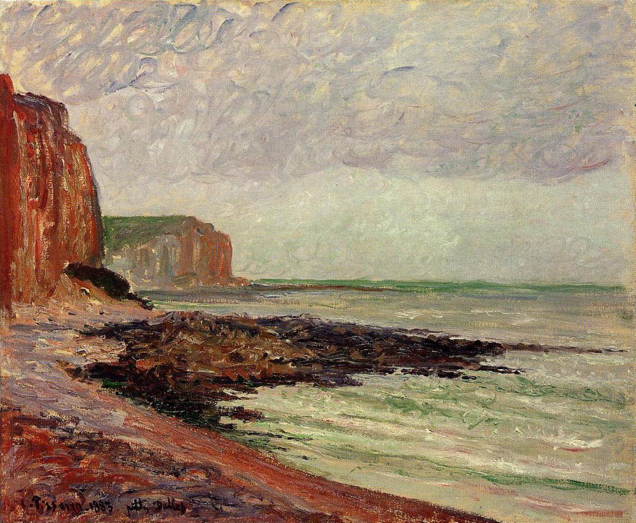 Cliffs at Petit Dalles - Camille Pissarro