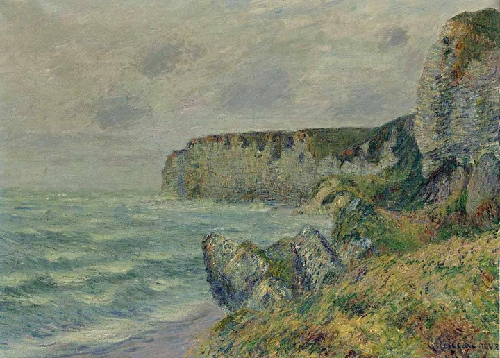 Cliffs at Saint Jouin by Gustave Loiseau — hand-painted landscape oil painting reproduction on canvas