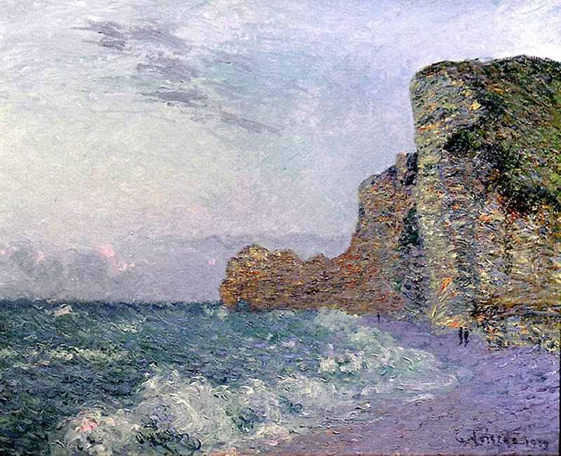 Cliffs in Normandy   Evening on gallery wrap