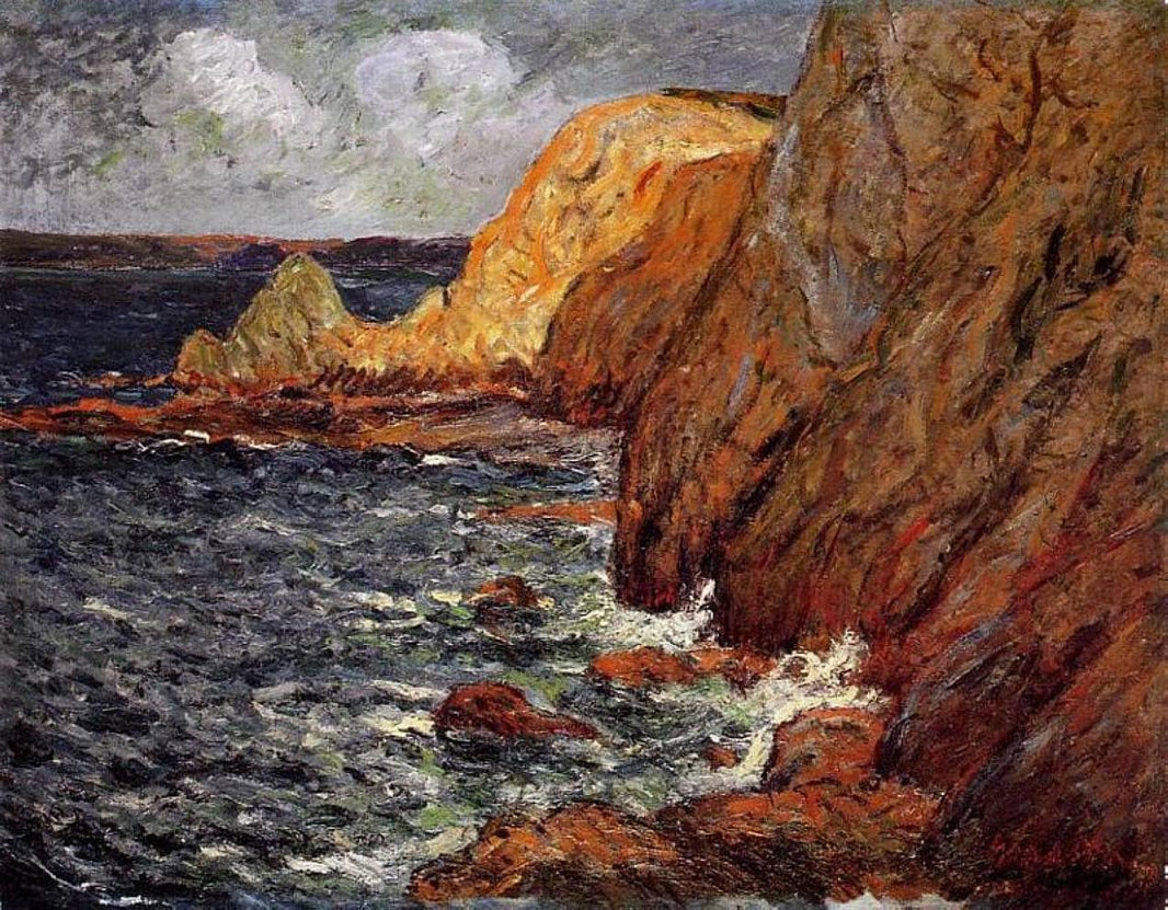 Cliffs by Maxime Maufra — hand-painted landscape oil painting reproduction on canvas